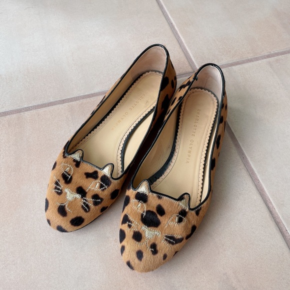 Charlotte Olympia Shoes - Charlotte Olympia leopard flats